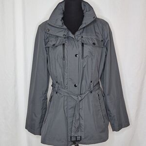 MICHAEL Michael Kors Belted Utility Rain Jacket - Size XL